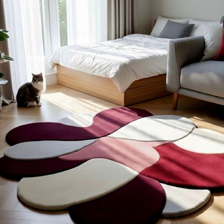 Handtufted Premium Flower Wool Rug for Stylish Home Decor